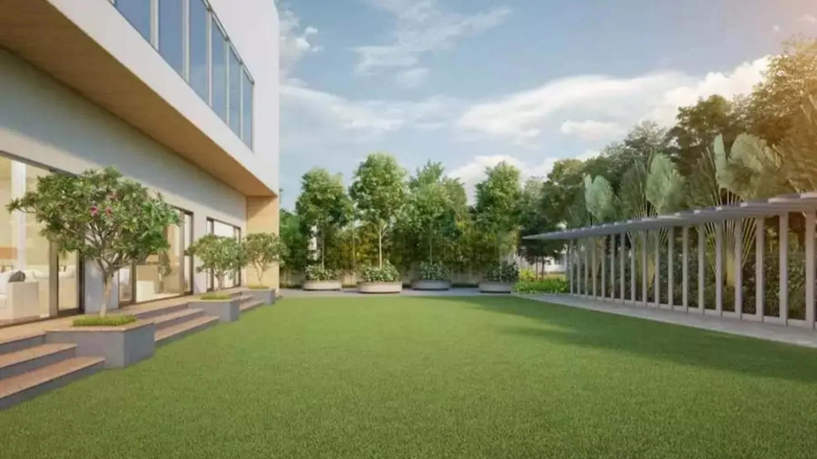 Nambiar-Ellegenza-Villas-in-Gopasandra-Bangalore-back-garden